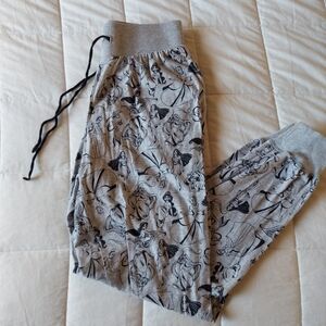 Disney Princess Gray and Black Pajama Joggers